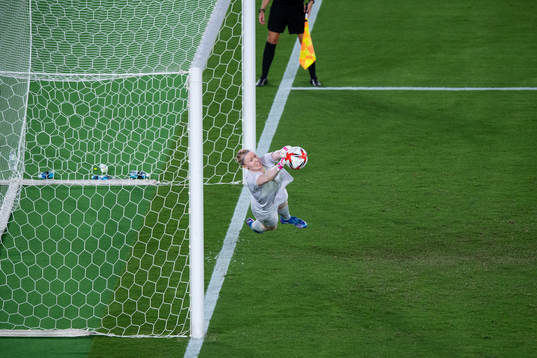 Goalkeeper Hedvig Lindahl of Sweden saves penalty  in the