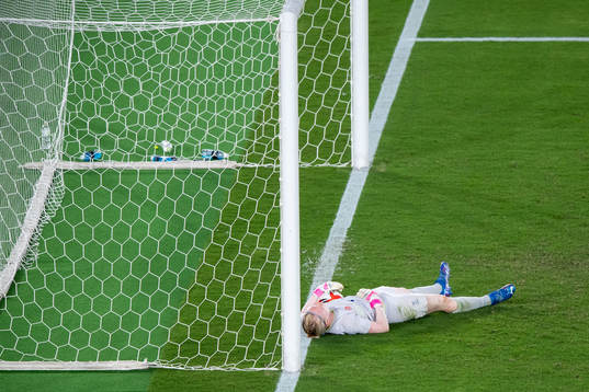 Goalkeeper Hedvig Lindahl of Sweden looks dejected
