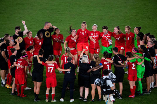Players of Canada celebrates