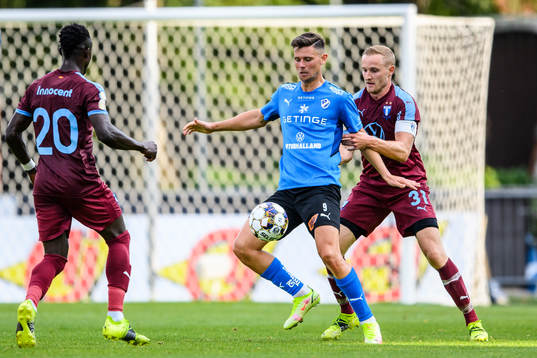 Halmstads Marcus Antonsson och Malmö FFs Franz Brorsson