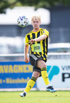 IFK Hässleholms Victor Holmberg i matchen i div. 2 Södra