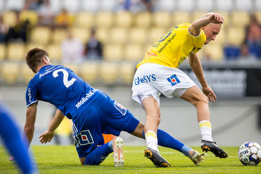 Sundsvalls Anton Eriksson mot Falkenbergs Adam Bergmark