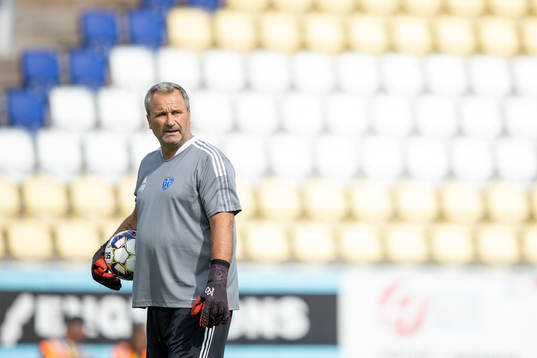 Falkenbergs målvaktstränare Björn Nordberg innan
