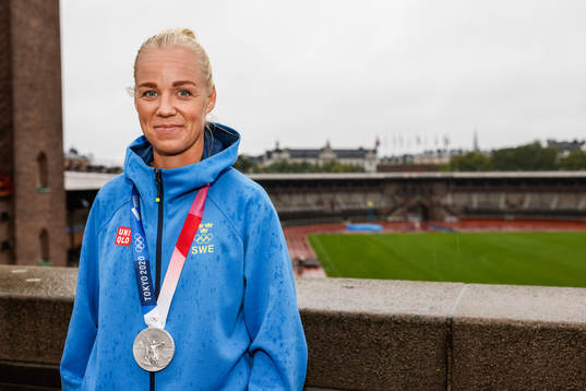 Caroline Seger of Sweden at a press meet