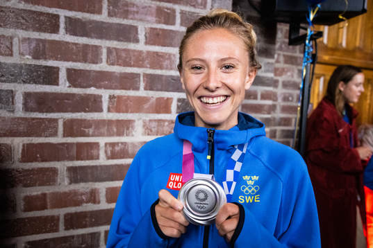 Rebecka Blomqvist of Sweden at a press meet