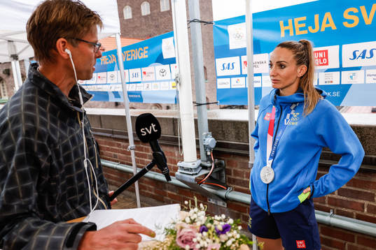 Kosovare Asllani of Sweden at a press meet