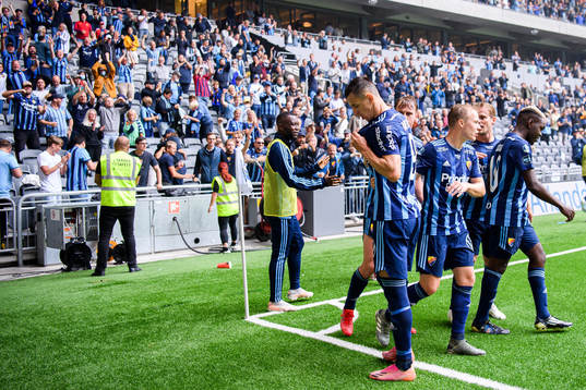 Djurgårdens Haris Radetinac jublar