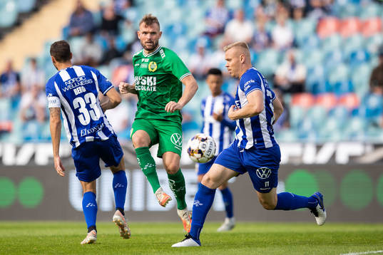 Hammarbys Mads Fenger Nielsen och IFK Göteborgs Marcus