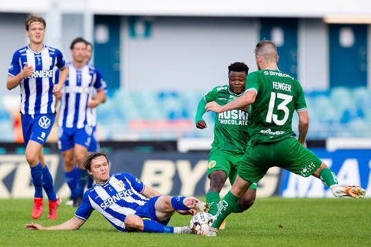 IFK Göteborgs Simon Thern och Hammarbys Mads Fenger Nielsen