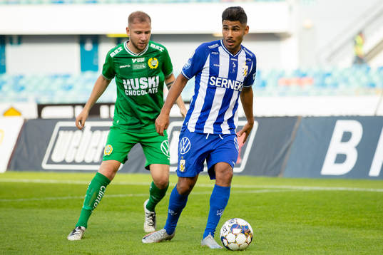 Hammarbys Darijan Bojanic och IFK Göteborgs Hosam Aiesh