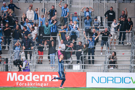 Djurgårdens Haris Radetinac jublar