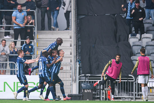 Djurgårdens Haris Radetinac jublar