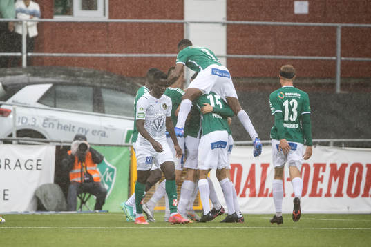 Brages spelarna jublar