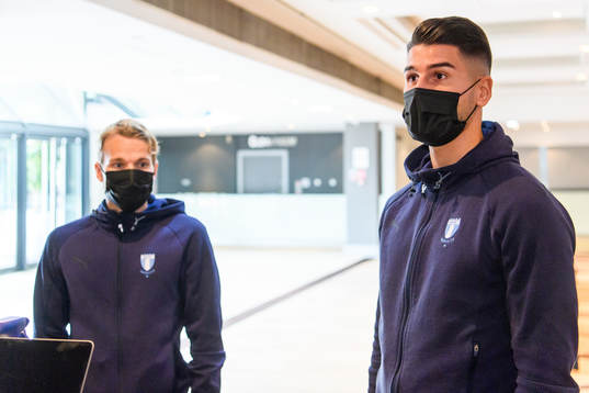 Oscar Lewicki and Antonio Colak of Malmö FF is interviewed