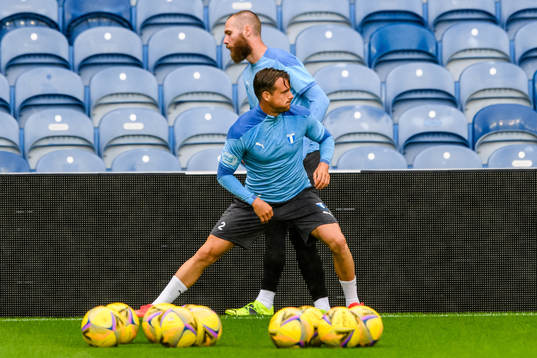 Eric Larsson and Jo Inge Berget of Malmö FF