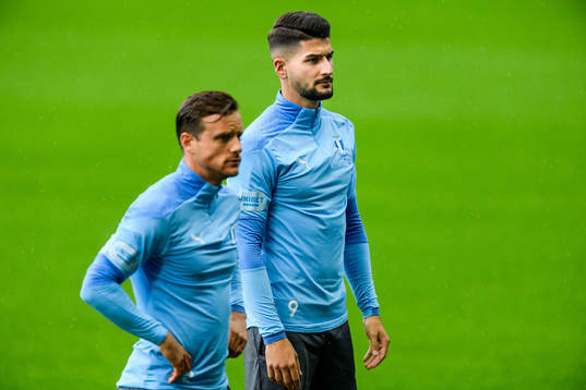 Eric Larsson and Antonio Colak of Malmö FF