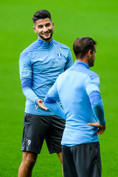 Antonio Colak of Malmö FF and Eric Larsson of Malmö FF