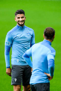 Antonio Colak of Malmö FF and Eric Larsson of Malmö FF