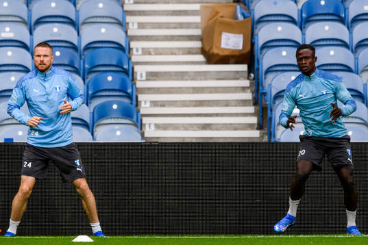Lasse Nielsen and Bonke Innocent of Malmö FF