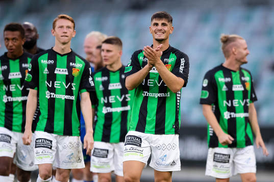 GAIS Julius Lindberg och Emin Grozdanic jublar