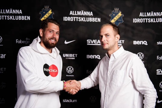 Kristoffer Nordfeldt och sportchef Henrik Jurelius