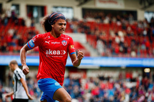 Helsingborgs Adam Kaied jublar