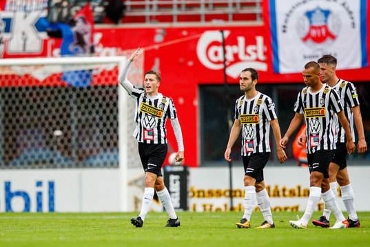Landskronas Kevin Jensen jublar