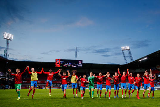 Helsingborgs spelare jublar