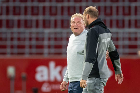 Helsingborgs tränare Jörgen Lennartsson och sportchef