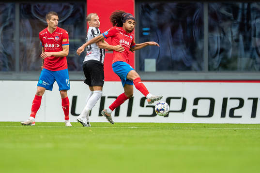 Landskronas Dennis Olofsson och Helsingborgs Adam Kaied