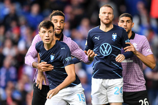 Anel Ahmedhodzic and Lasse Nielsen of Malmö FF