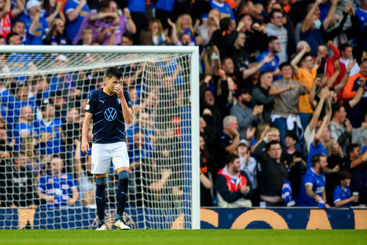 Anel Ahmedhodzic of Malmö FF looks dejected