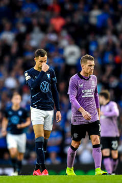 Veljko Birmancevic of Malmö FF looks dejected
