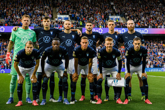 The starting eleven of of Malmö FF ahead the UEFA