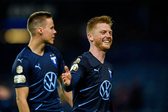 Niklas Moisander and Anders Christiansen of Malmö FF