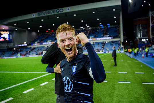 Anders Christiansen of Malmö FF celebrates