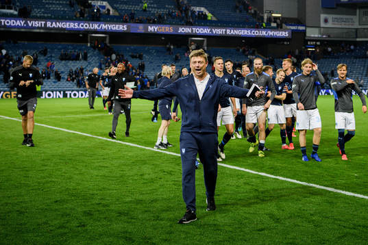 Jon Dahl Tomasson, head coach of Malmö FF celebrates
