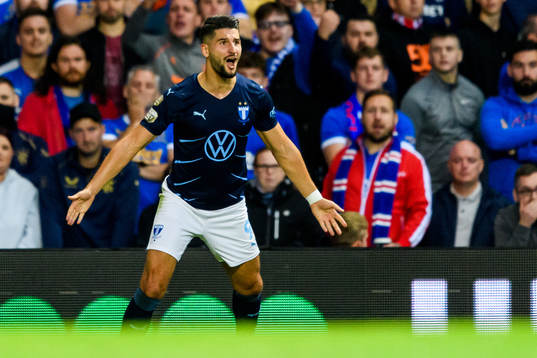 Antonio Colak of Malmö FF celebrates