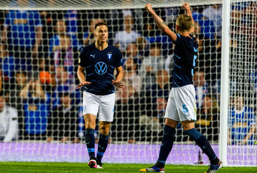Niklas Moisander and Sören Rieks of Malmö FF