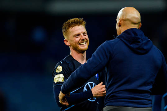 Anders Christiansen of Malmö FF celebrates