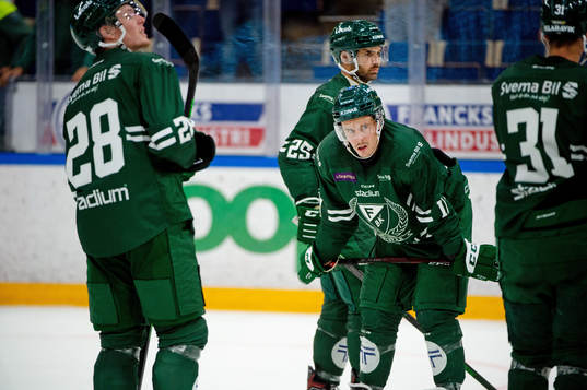 Färjestads Linus Arnesson, Joakim Nygård och Martin