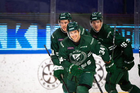 Färjestads Joakim Nygård, Michael Lindqvist och Gustav