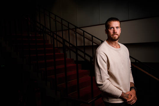 Goaltender Jacob Markström poses for a portrait