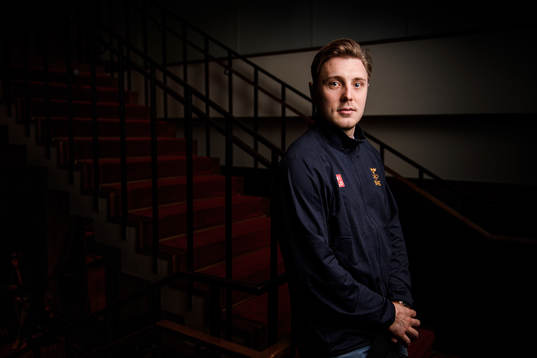 Jesper Fast poses for a portrait