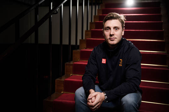 Jesper Fast poses for a portrait