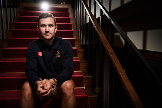 Mikael Backlund poses for a portrait