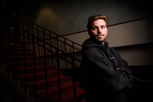 Calle Järnkrok poses for a portrait