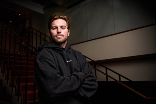 Calle Järnkrok poses for a portrait