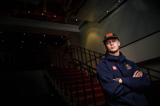 Elias Pettersson poses for a portrait