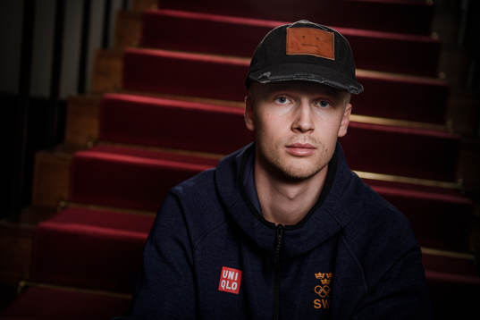 Elias Pettersson poses for a portrait
